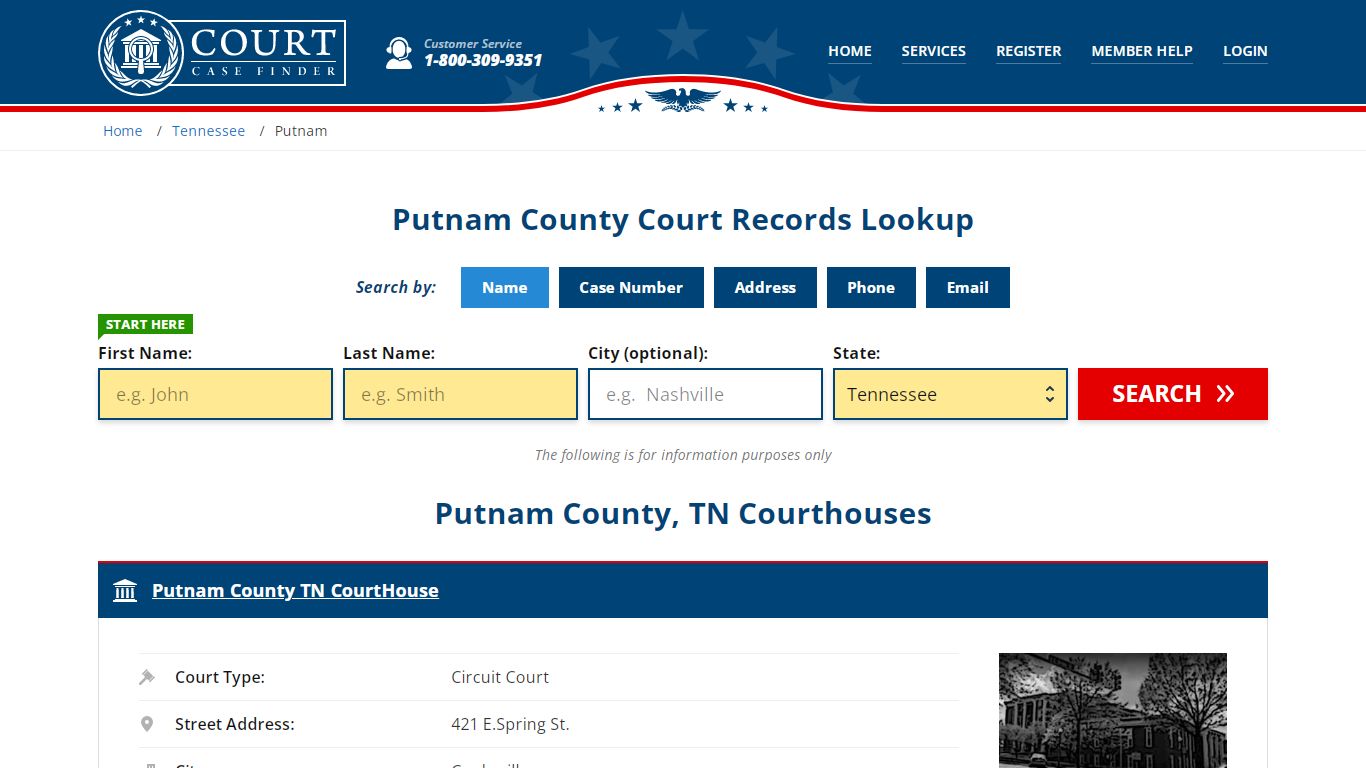 Putnam County Court Records | TN Case Lookup